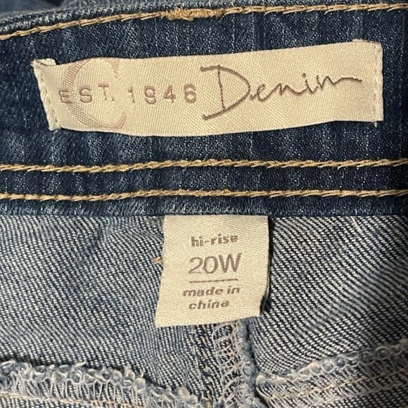 C Est 1946 Denim Jeans Women's Size 20W Blue Mid Rise Comfort Stretch Pockets - Picture 5 of 6